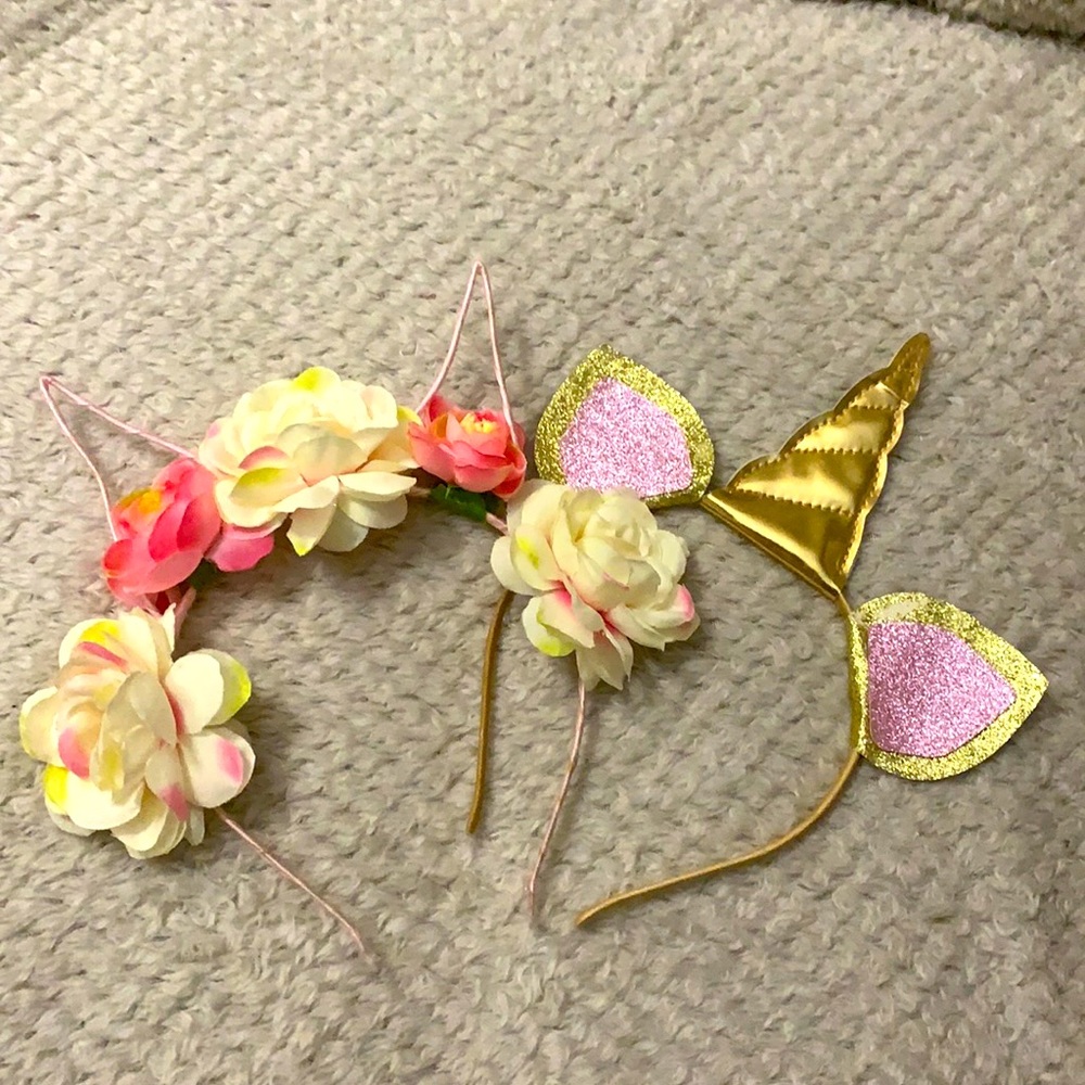 Floral unicorn headbands